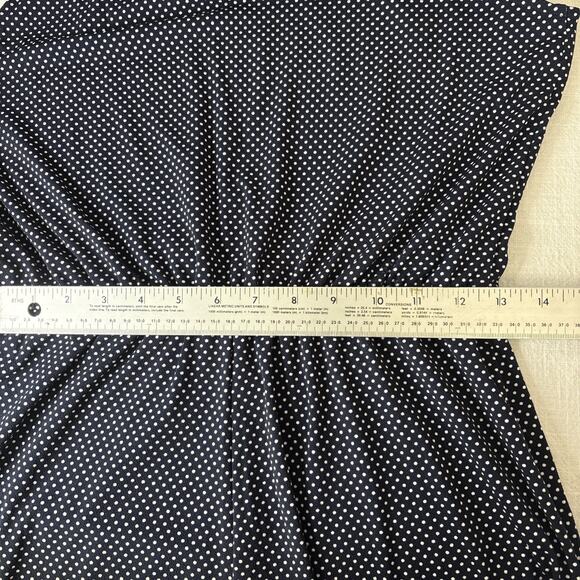 Adrianna Pappell Polka Dot Wide Leg Ruffle Neck Jumpsuit Small - Picture 10 of 15